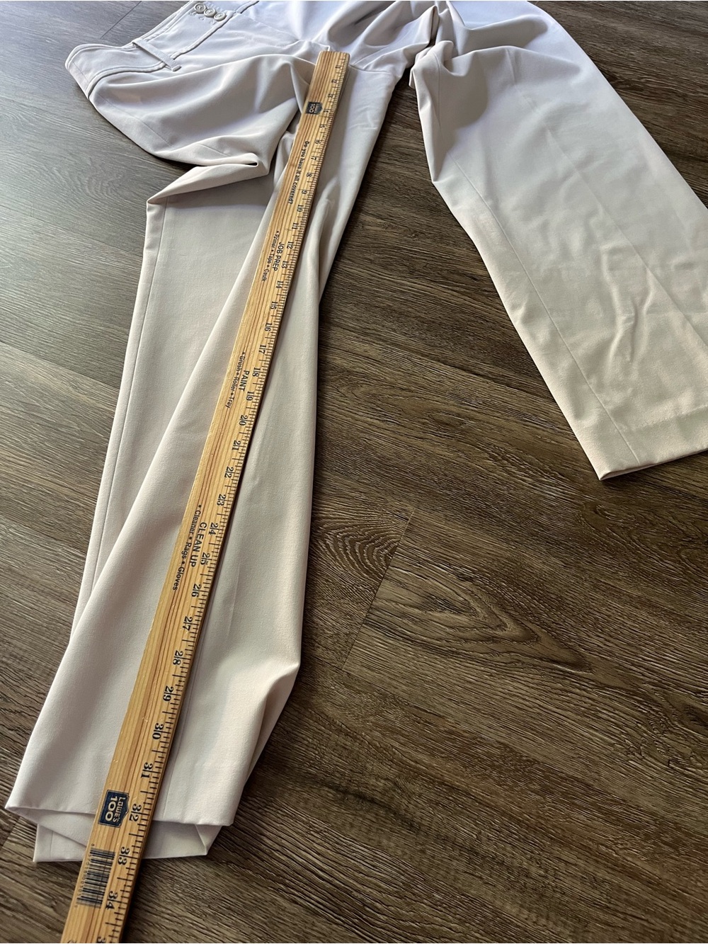 LOFT Julie style size 4 Cream Wide-Leg High-Rise Trousers - Picture 4 of 6